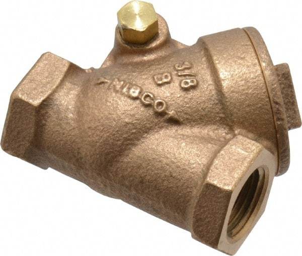 NIBCO - 3/8" Bronze Check Valve - Y-Pattern, FNPT x FNPT, 200 WOG - All Tool & Supply