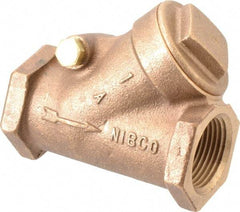 NIBCO - 1" Bronze Check Valve - Y-Pattern, FNPT x FNPT, 200 WOG - All Tool & Supply