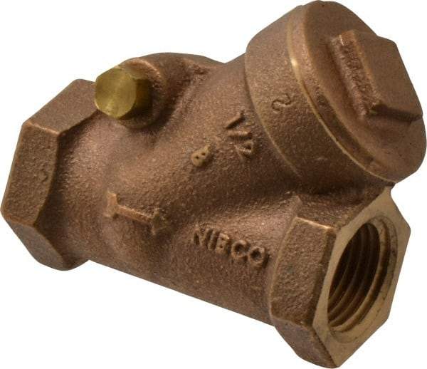 NIBCO - 1/2" Bronze Check Valve - Y-Pattern, FNPT x FNPT, 200 WOG - All Tool & Supply