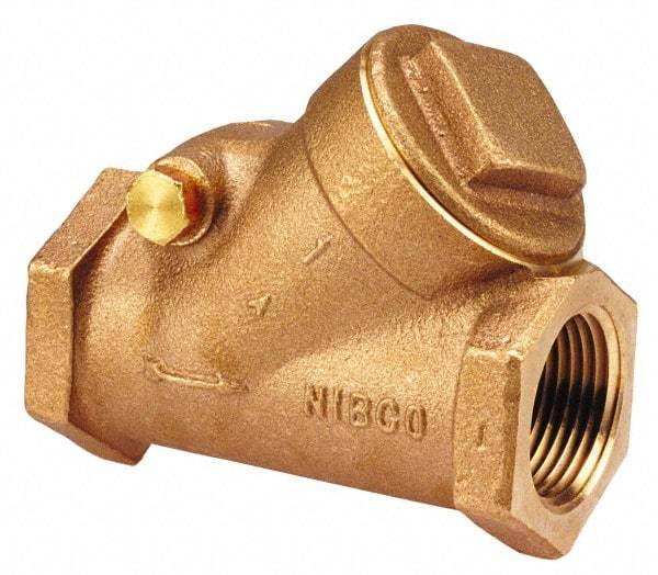 NIBCO - 1/4" Bronze Check Valve - Y-Pattern, FNPT x FNPT, 300 WOG - All Tool & Supply