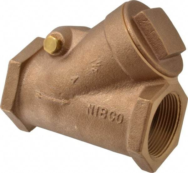 NIBCO - 1-1/2" Bronze Check Valve - Y-Pattern, FNPT x FNPT, 300 WOG - All Tool & Supply