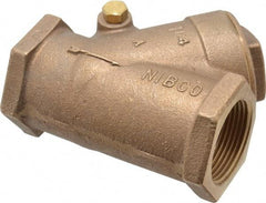 NIBCO - 1-1/4" Bronze Check Valve - Y-Pattern, FNPT x FNPT, 300 WOG - All Tool & Supply