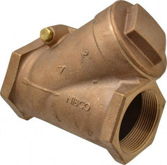 NIBCO - 2" Bronze Check Valve - Y-Pattern, FNPT x FNPT, 300 WOG - All Tool & Supply