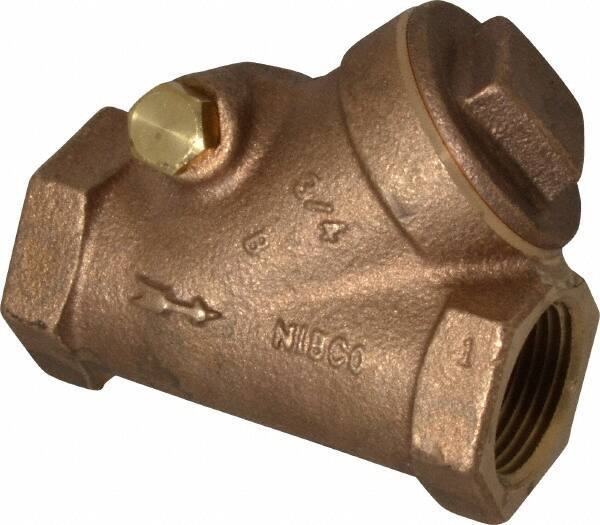 NIBCO - 3/4" Bronze Check Valve - Y-Pattern, FNPT x FNPT, 300 WOG - All Tool & Supply