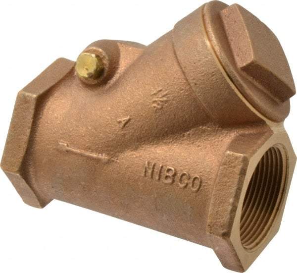 NIBCO - 1-1/2" Bronze Check Valve - Y-Pattern, FNPT x FNPT, 300 WOG - All Tool & Supply