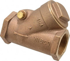 NIBCO - 1-1/4" Bronze Check Valve - Y-Pattern, FNPT x FNPT, 300 WOG - All Tool & Supply