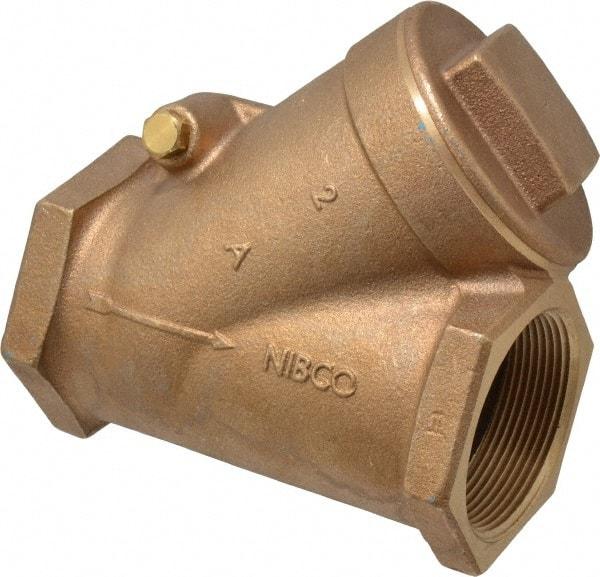 NIBCO - 2" Bronze Check Valve - Y-Pattern, FNPT x FNPT, 300 WOG - All Tool & Supply