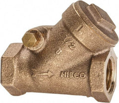 NIBCO - 1/2" Bronze Check Valve - Y-Pattern, FNPT x FNPT, 300 WOG - All Tool & Supply