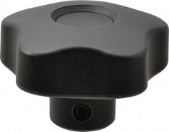 Elesa - 1.97" Head Diam, 5 Point Lobed Knob - 5/16" Hole, Thermoplastic, Black - All Tool & Supply