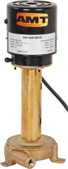 American Machine & Tool - 1.5 Amp, 115 Volt, 1/25 hp, 1 Phase, 1,725 RPM, Immersion Machine Tool & Recirculating Pump - 8 GPM, 3/4" Inlet, 5 psi, 12.4" Overall Height, NPT Thread, Brass Impeller, TEFC Motor - All Tool & Supply