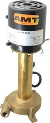 American Machine & Tool - 0.75 Amp, 230 Volt, 1/25 hp, 1 Phase, 1,725 RPM, Immersion Machine Tool & Recirculating Pump - 8 GPM, 3/4" Inlet, 5 psi, 12.4" Overall Height, NPT Thread, Brass Impeller, TEFC Motor - All Tool & Supply