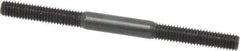 Jergens - M6x1.0 80mm OAL Equal Double Threaded Stud - Alloy Steel, Black Oxide Finish, 27mm Equal Thread Length, Metric - All Tool & Supply