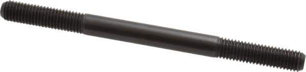 Jergens - M10x1.50 140mm OAL Equal Double Threaded Stud - Alloy Steel, Black Oxide Finish, 35mm Equal Thread Length, Metric - All Tool & Supply