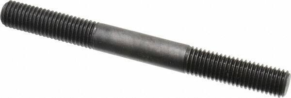 Jergens - M12x1.75 125mm OAL Equal Double Threaded Stud - Alloy Steel, Black Oxide Finish, 39mm Equal Thread Length, Metric - All Tool & Supply