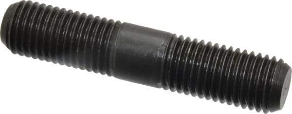 Jergens - M16x2.0 80mm OAL Equal Double Threaded Stud - Alloy Steel, Black Oxide Finish, 29mm Equal Thread Length, Metric - All Tool & Supply