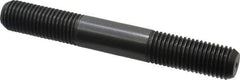 Jergens - M20x2.5 150mm OAL Equal Double Threaded Stud - Alloy Steel, Black Oxide Finish, 55mm Equal Thread Length, Metric - All Tool & Supply