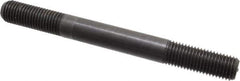 Jergens - M20x2.5 200mm OAL Equal Double Threaded Stud - Alloy Steel, Black Oxide Finish, 55mm Equal Thread Length, Metric - All Tool & Supply