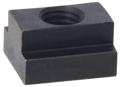 Jergens - M12x1.75 Tapped Through T Slot Nut - 18mm Slot Width, 29 x 11mm Base Width x Height, 32 x 19mm OAL x Height - All Tool & Supply