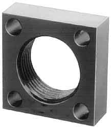 Jergens - 1-5/16 - 16 Thread, 17/64" Mounting Hole, Low Carbon Steel Clamp Mounting Block - 1-5/8" Thick x 1-5/8" Long x 1/2" Wide - All Tool & Supply