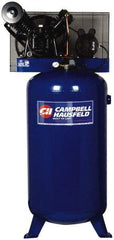 Campbell Hausfeld - 5 hp, 80 Gal Stationary Electric Vertical Air Compressor - Three Phase, 175 Max psi, 13.7 CFM, 208-230/460 Volt - All Tool & Supply