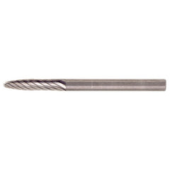 SF-1 Standard Cut Solid Carbide Bur-Round Nose Tree Shape - Exact Industrial Supply