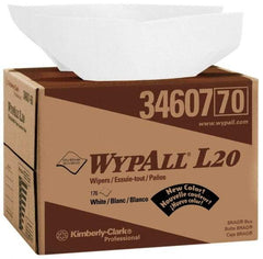 WypAll - L20 Dry General Purpose Wipes - Brag Box/Double Top Box, 16-3/4" x 12-1/2" Sheet Size, White - All Tool & Supply