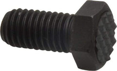 Fairlane - Serrated Tooth, 1/2-13, 1" Shank Length, 1" Thread Length, Black Oxide Finish, Hex Head, Adjustable Positioning Gripper - 5/8" Pad Diam, 3/4" Hex, 23/64" Head Height, Fine Tooth Grade - All Tool & Supply