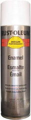 Rust-Oleum - White, Semi Gloss, Rust Proof Enamel Spray Paint - 14 Sq Ft per Can, 15 oz Container, Use on Metal - All Tool & Supply