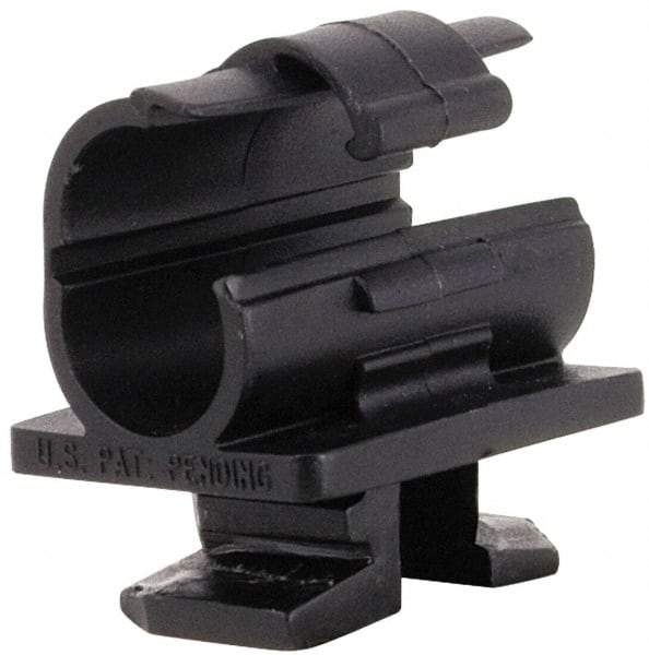 ZSI - 1/2" Tube Diam, Cushion Clamp - Black, 175 Lb Capacity, Polyamide - All Tool & Supply