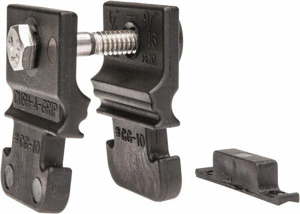 ZSI - 1/4" Pipe, Cushion Clamp - Black, 200 Lb Capacity, Glass Filled Nylon 6 - All Tool & Supply