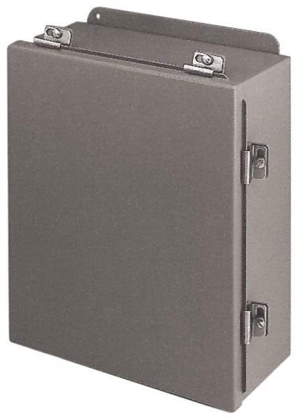 Cooper B-Line - Steel Standard Enclosure Hinge Flat Cover - NEMA 4, 12, 13, 8" Wide x 10" High x 4" Deep, Rainproof & Watertight - All Tool & Supply