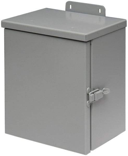 Cooper B-Line - Steel Junction Box Enclosure Hinge Flat Cover - NEMA 3R, 12" Wide x 12" High x 6" Deep, Rainproof - All Tool & Supply