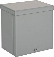 Cooper B-Line - Steel Junction Box Enclosure Screw Flat Cover - NEMA 3R, 6" Wide x 6" High x 4" Deep, Rainproof - All Tool & Supply