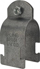 Cooper B-Line - 1-1/4" Pipe, 14 Gauge, Grade ASTM A1011," Pipe or Conduit Clamp - Zinc Plated, 600 Lb Capacity, All Conduit - All Tool & Supply