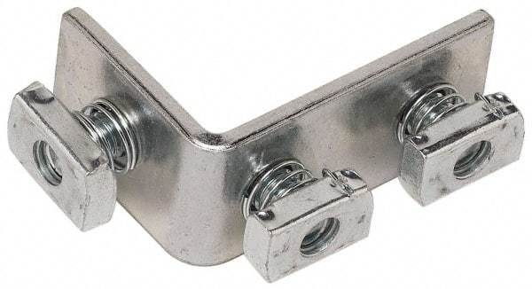 Cooper B-Line - Zinc Plated Carbon Steel 90° Preassembled Strut Fitting - 1/2" Bolt, 3 Holes, Used with Cooper B Line Channel & Strut (All Sizes Except B62 & B72) - All Tool & Supply