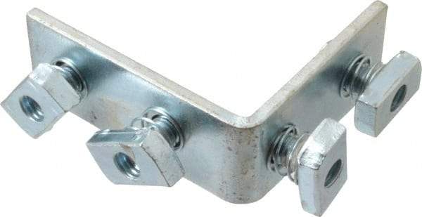 Cooper B-Line - Zinc Plated Carbon Steel 90° Preassembled Strut Fitting - 1/2" Bolt, 4 Holes, Used with Cooper B Line Channel & Strut (All Sizes Except B62 & B72) - All Tool & Supply