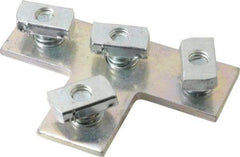 Cooper B-Line - Zinc Plated Carbon Steel Preassembled Flat Tee Strut Fitting - 1/2" Bolt, 4 Holes, Used with Cooper B Line Channel & Strut (All Sizes Except B62 & B72) - All Tool & Supply