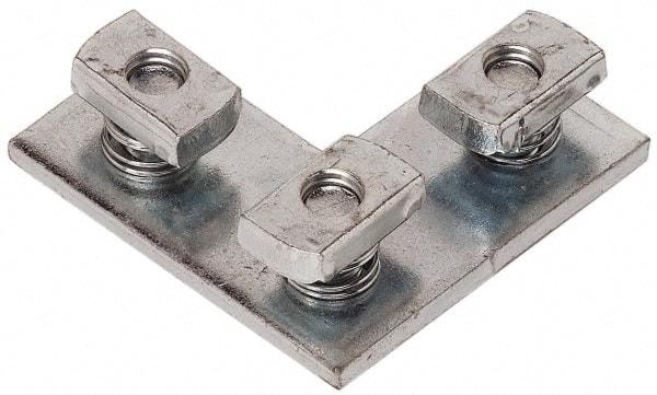 Cooper B-Line - Zinc Plated Carbon Steel Preassembled Flat Corner Strut Fitting - 1/2" Bolt, 3 Holes, Used with Cooper B Line Channel & Strut (All Sizes Except B62 & B72) - All Tool & Supply