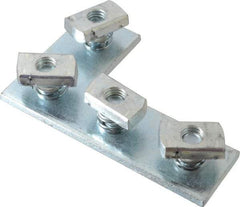 Cooper B-Line - Zinc Plated Carbon Steel Preassembled Flat Corner Strut Fitting - 1/2" Bolt, 4 Holes, Used with Cooper B Line Channel & Strut (All Sizes Except B62 & B72) - All Tool & Supply