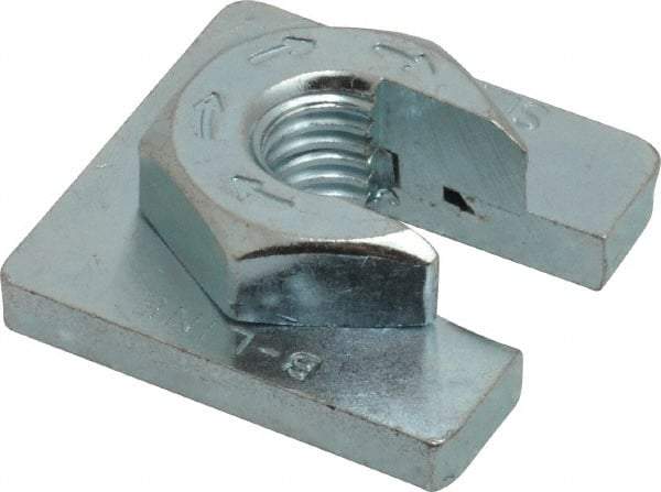 Cooper B-Line - 1/2" Rod, Zinc Plated Carbon Steel Slip On Square Washer, Lock Strut Nut - 1350 Lb Capacity, 1/2-13" Bolt, 1 Hole, Used with Cooper B Line Channel & Strut (All Sizes Except B62 & B72) - All Tool & Supply