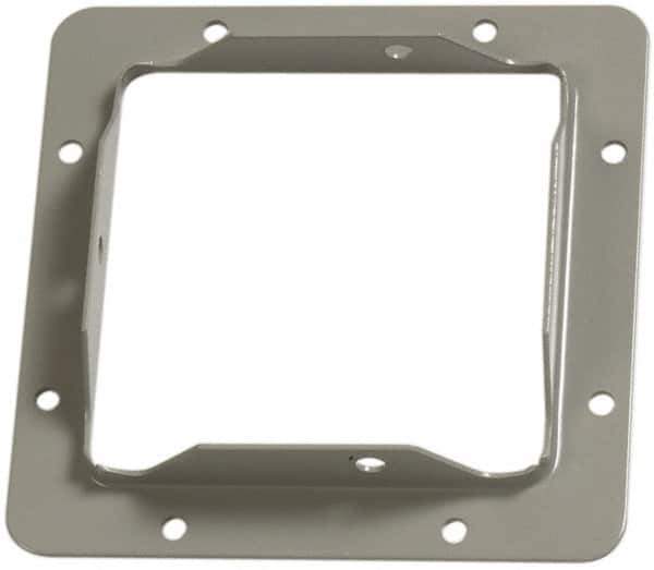 Cooper B-Line - 4 Inch Wide x 4 Inch High, Rectangular Raceway Flange - Gray, For Use with Lay In Wireways, Type 1 Screw Cover Wireway - All Tool & Supply