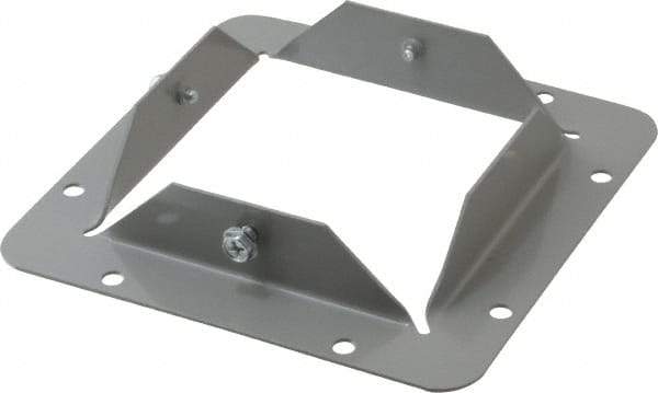 Cooper B-Line - 4 Inch Wide x 4 Inch High, Rectangular Raceway Flange - Gray, For Use with Lay In Wireways, Type 1 Screw Cover Wireway - All Tool & Supply