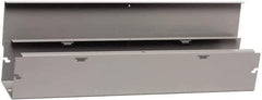 Cooper B-Line - 4" High x 102mm Wide x 24" Long, Screw Mount Solid Wall Wire Duct - Gray, 7 (Bottom) & 7 (Top) Knockouts, Hinged Cover, Steel - All Tool & Supply