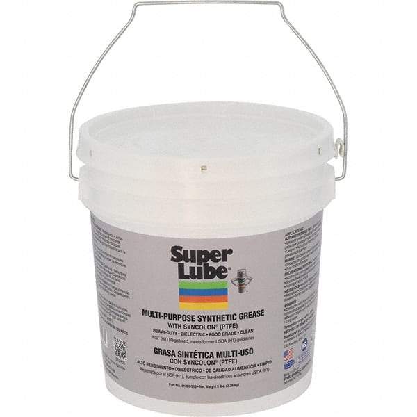 Synco Chemical - 5 Lb Pail Synthetic General Purpose Grease - Translucent White, Food Grade, 450°F Max Temp, NLGIG 000, - All Tool & Supply