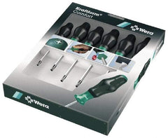 Wera - 6 Piece Torx Screwdriver Set - Bit Sizes: Torx T10, T15, T20, T25, T30 & T40 - All Tool & Supply