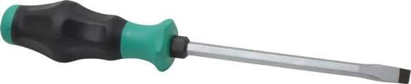 Wera - 262mm OAL Standard Slotted Screwdriver - 150mm Blade Length, Hexagon Shank, Ergonomic Handle - All Tool & Supply