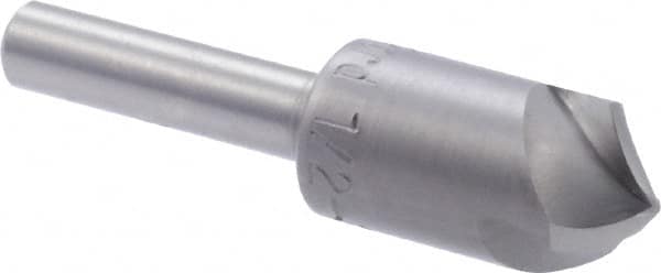 M.A. Ford - 1/2" Head Diam, 1/4" Shank Diam, 3 Flute 100° High Speed Steel Countersink - All Tool & Supply