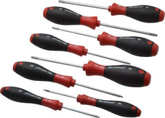 Wiha - 8 Piece Torx Screwdriver Set - Bit Sizes: Torx T6, T8, T10, T15, T20, T25, T27 & T30 - All Tool & Supply