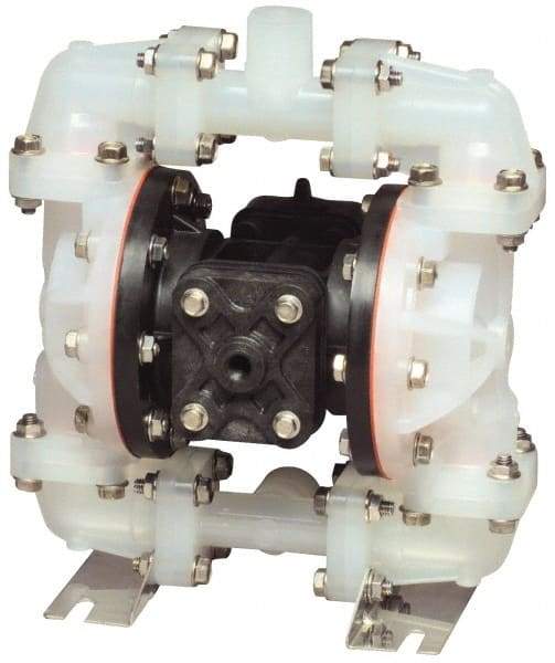 SandPIPER - 1/2" NPT, Metallic, Air Operated Diaphragm Pump - Santoprene Diaphragm, Stainless Steel Housing - All Tool & Supply