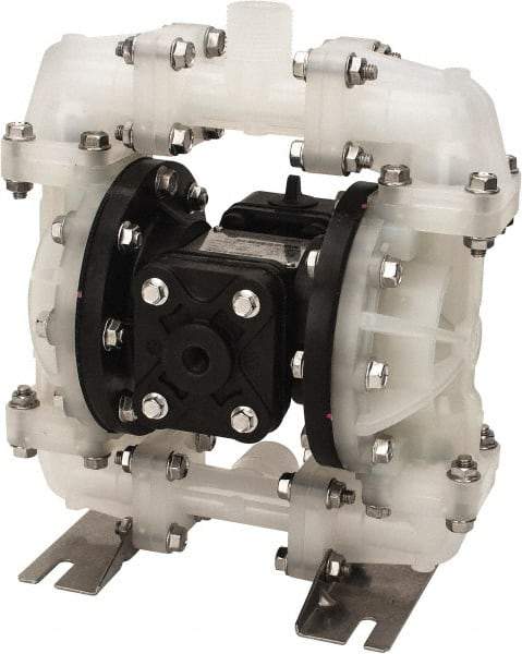 SandPIPER - 1/2" NPT, Nonmetallic, Air Operated Diaphragm Pump - Buna-N Diaphragm, Polypropylene Housing - All Tool & Supply